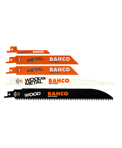 Bahco Straight saw blade Sandflex bimetal MIX for wood and metal set 5pcs.