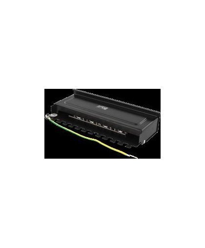 DELTACO Patch Panel, 8xRJ45, Cat6a, Wall