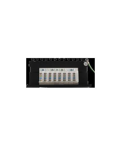 DELTACO Patch Panel, 8xRJ45, Cat6a, Wall Mountable, 10Gbps, Krone Terminals, Metal, Juodas / PAN-211 – 3