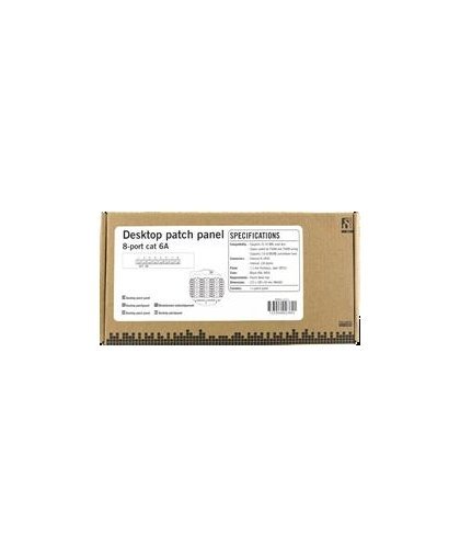 DELTACO Patch Panel, 8xRJ45, Cat6a, Wall Mountable, 10Gbps, Krone Terminals, Metal, Juodas / PAN-211 – 4