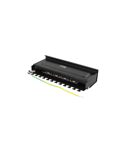 DELTACO Patch Panel, 8xRJ45, Cat6a, Wall Mountable, 10Gbps, Krone Terminals, Metal, Juodas / PAN-211 – 5