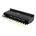 DELTACO Patch Panel, 8xRJ45, Cat6a, Wall Mountable, 10Gbps, Krone Terminals, Metal, Juodas / PAN-211 DELTACO Patch Panel, 8xRJ45, Cat6a, Wall Mountable, 10Gbps, Krone Terminals, Metal, Juodas / PAN-211