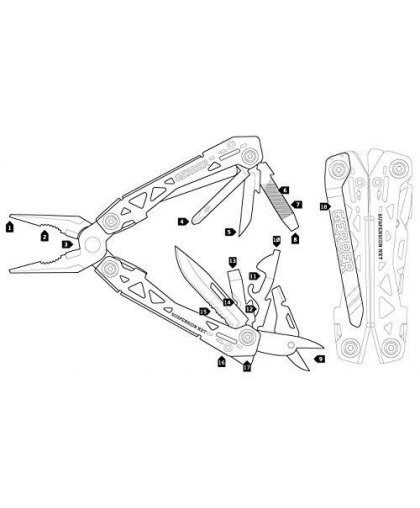 Multirinkinys Gerber Suspension NXT Compact Multi-tool, Blister – 6
