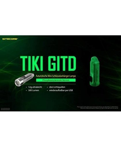 FLASHLIGHT T SERIES 300 LUMENS/TIKI GITD NITECORE – 3