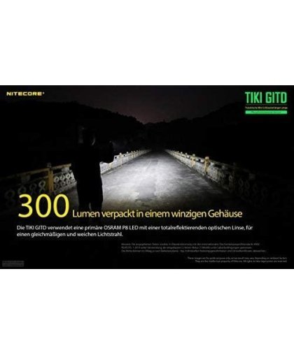 FLASHLIGHT T SERIES 300 LUMENS/TIKI GITD NITECORE – 6