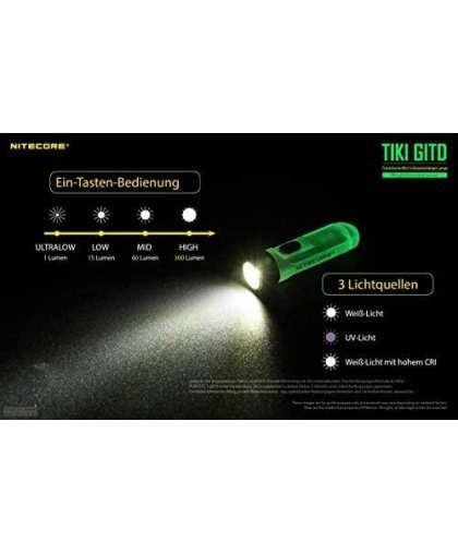 FLASHLIGHT T SERIES 300 LUMENS/TIKI GITD NITECORE – 9