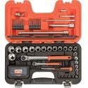 Bahco Galvučių su antgaliais komplektas 1/4“ ir 1/2“ 4-27mm, ilgi ir trumpi antgaliai, 79 vnt Bahco Galvučių su antgaliais komplektas 1/4“ ir 1/2“ 4-27mm, ilgi ir trumpi antgaliai, 79 vnt