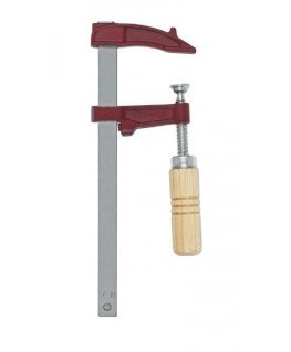 Piher Clamps MM 25cm, mouth depth 7cm, max 4000N, wooden handle