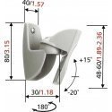 VOGEL'S VLB-500 Holder set silver VOGEL'S VLB-500 Holder set silver