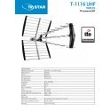 TV Antenna eSTAR T-1116 UHF Triplex LTE Juoda TV Antenna eSTAR T-1116 UHF Triplex LTE Juoda