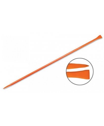 Truper San Angelo straight crowbar 7.2kg, 25x1750mm. One end is pointed, the other is 72mm wide flat. Hexagonal rod, hardened st