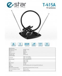 TV kambarinė antena eSTAR T-415A Juoda