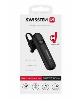 Swissten Caller Bluetooth 5.0 HandsFree Headset with MultiPoint / CVC Noise Reduction