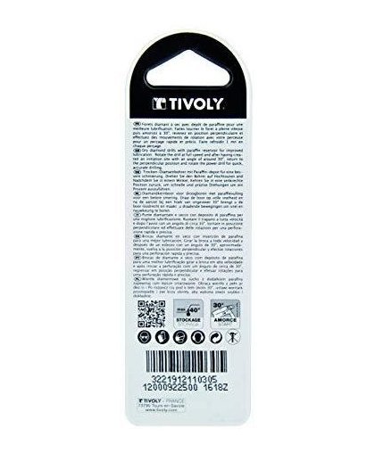 Diamond drill for tiles and marble TIVOLY, with paraffin, "Heavy duty", Hex shank (Ø) 8 mm – 7