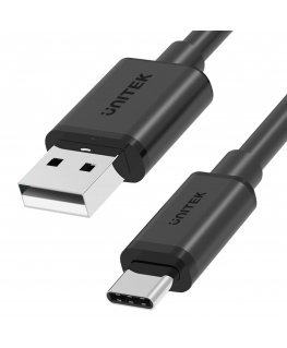 UNITEK USB-KAABEL USB-A - USB-C 25CM, Y-C480BK