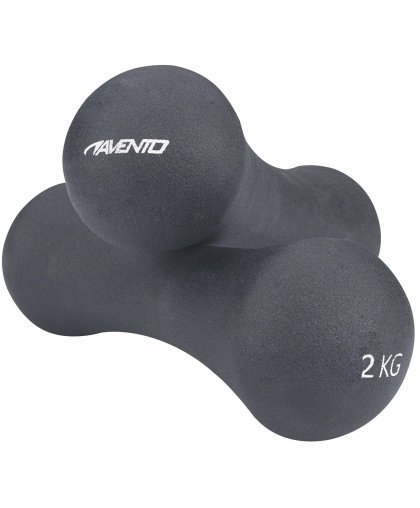 Schreuders Sport Hanteliai plien. 42DB PU 2x2kg Pilkas – 2