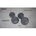 Schreuders Sport Hanteliai plien. 42DB PU 2x2kg Pilkas Schreuders Sport Hanteliai plien. 42DB PU 2x2kg Pilkas