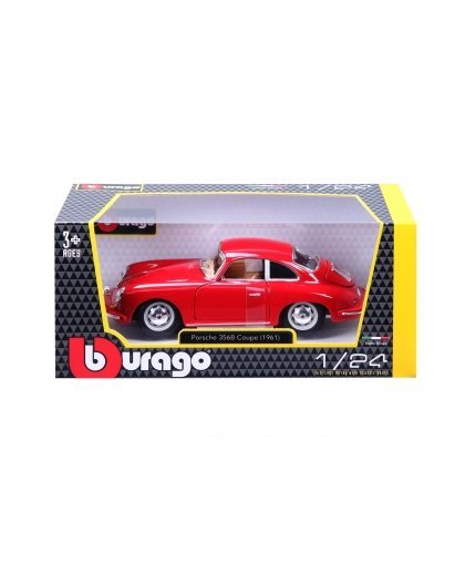 BBURAGO automodelis 1/24 Porsche 356B Coupe 1961, 18-22079 – 5