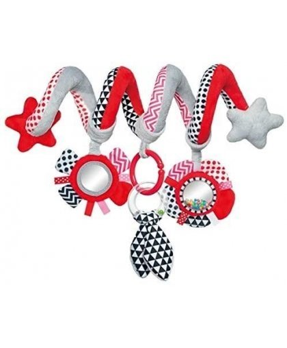 CANPOL BABIES interactive crib / stroller toy spiral Zig Zag, 68 / 063_red – 2