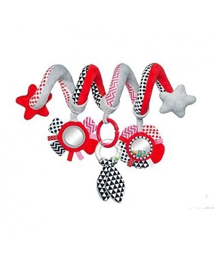 CANPOL BABIES interactive crib / stroller toy spiral Zig Zag, 68 / 063_red – 6