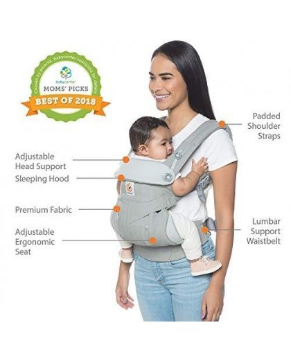ERGOBABY carrier 360 COOL AIR, carbon gray, BC360PBLKGRY – 20