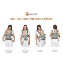 ERGOBABY carrier 360 COOL AIR, carbon gray, BC360PBLKGRY ERGOBABY carrier 360 COOL AIR, carbon gray, BC360PBLKGRY