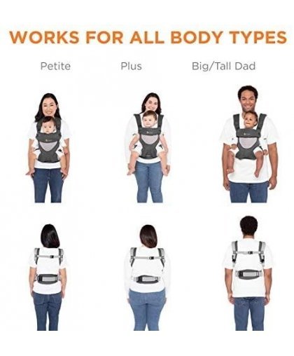 ERGOBABY carrier 360 COOL AIR, carbon gray, BC360PBLKGRY – 33