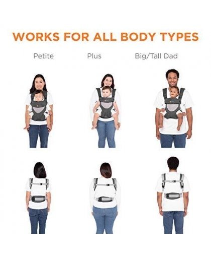 ERGOBABY carrier 360 COOL AIR, carbon gray, BC360PBLKGRY – 34