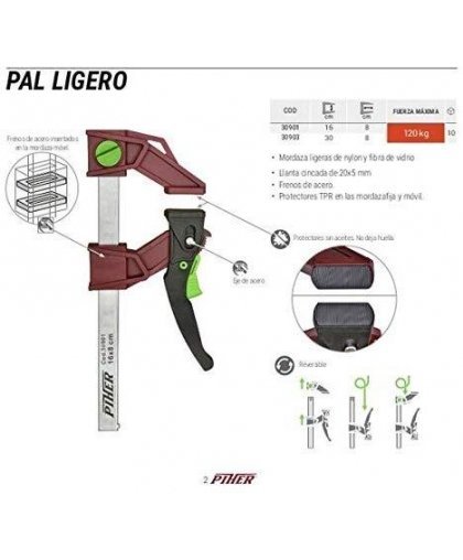 Quick fix clamp PAL plastic, 16cm * 8, max 120kg PIHER – 3