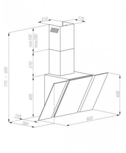 Wall-mounted hood BREGO SBM 60 – 2