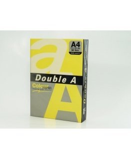 Colored paper Double A, 80g, A4, 500 sheets, Lemon