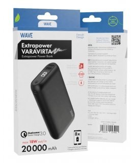 Wave Extrapower, 20,000 mAh, black