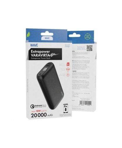Wave Extrapower -varavirtalähde, 20 000 mAh, musta – 2