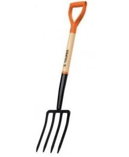 Truper Garden fork 4-stubble with wooden handle 170X760mm. 11018