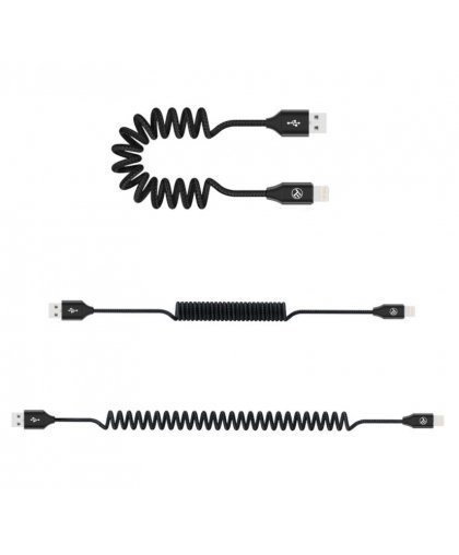Tellur Data cable Extendable USB to Lightning 3A 1.8m black – 3