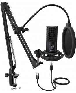 Fifine Microphone FIFINE T669 wired microphone with stand USB