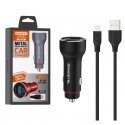 CAR CHARGER 5A BLACK + METER + CABLE IPHONE SOMOSTEL 30W 2XUSB DUAL SMS-A89 QUICK CHARGE QC 3.0 METAL - POWER DELIVERY CAR CHARGER 5A BLACK + METER + CABLE IPHONE SOMOSTEL 30W 2XUSB DUAL SMS-A89 QUICK CHARGE QC 3.0 METAL - POWER DELIVERY