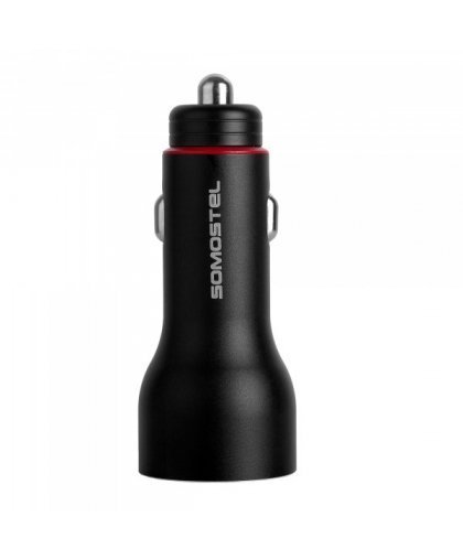 CAR CHARGER 5A BLACK + METER + CABLE IPHONE SOMOSTEL 30W 2XUSB DUAL SMS-A89 QUICK CHARGE QC 3.0 METAL - POWER DELIVERY – 2