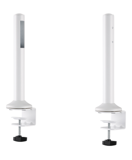 Table mount DELTACO OFFICE for track panel, white / DELO-0152