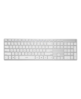 Wireless thin keyboard DELTACO USB, LT, silver / white / TB-802-W-LT