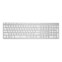 Wireless thin keyboard DELTACO USB, LT, silver / white / TB-802-W-LT Wireless thin keyboard DELTACO USB, LT, silver / white / TB-802-W-LT