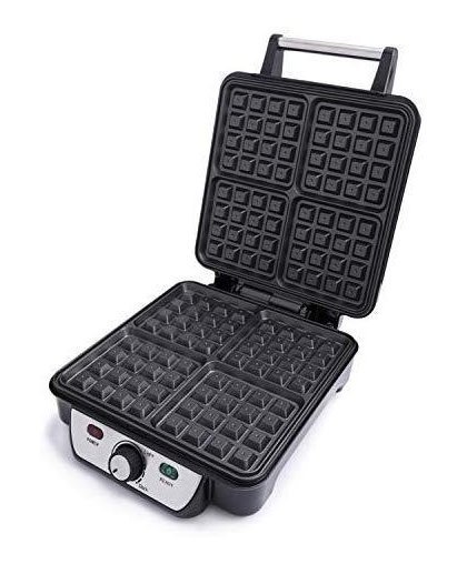 Camry Waffle CR 3025 1150 W, Number of pastry 4, Belgium, Black / Stainless Steel – 14