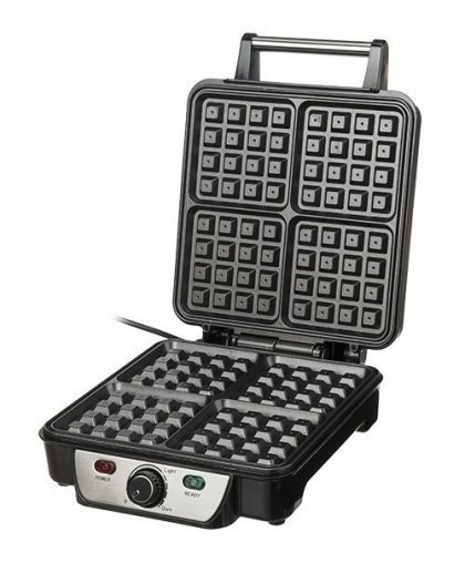 Camry Waffle CR 3025 1150 W, Number of pastry 4, Belgium, Black / Stainless Steel – 17