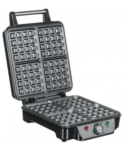 Camry Waffle CR 3025 1150 W, Number of pastry 4, Belgium, Black / Stainless Steel – 24