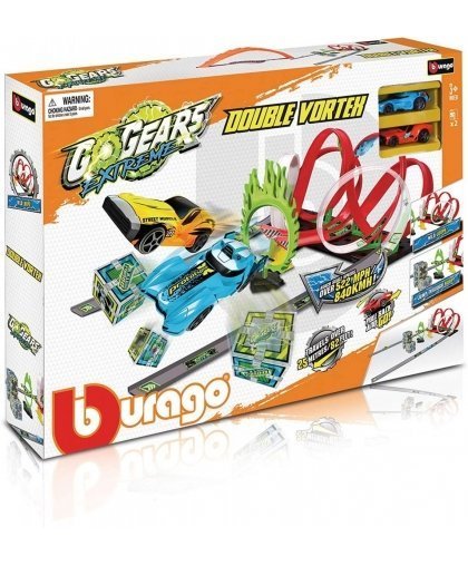 Bburago GoGear Extreme Double Vortex Playset with 2 cars – 4