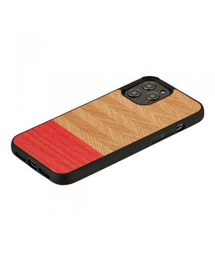 MAN&WOOD dėklas skirtas iPhone 12/12 Pro herringbone azalea juodas – 2