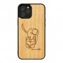 MAN&WOOD case for iPhone 12/12 Pro cat with red fish MAN&WOOD case for iPhone 12/12 Pro cat with red fish