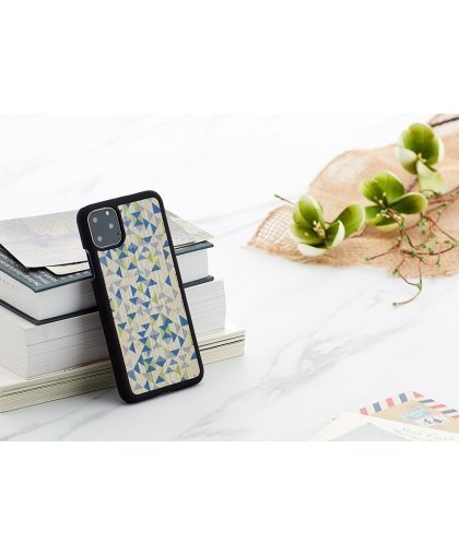 MAN&WOOD SmartPhone case iPhone 11 Pro Max blue triangle black – 4