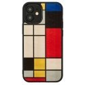 MAN&WOOD case for iPhone 12 mini mondrian wood black MAN&WOOD case for iPhone 12 mini mondrian wood black