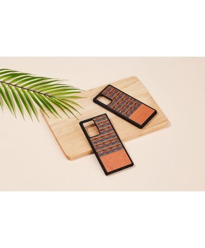 MAN&WOOD case for Galaxy Note 20 Ultra browny check juodas – 3